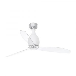 FARO MINI ETERFAN 32025 50,4“ matná bílá/transparentní Reverzní stropní ventilátor