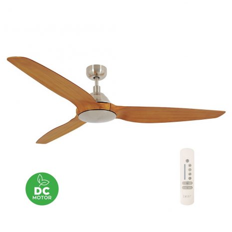LUCCI AIR AIRFUSION TYP A 211010 60“ matný chrom/dřevo Teak Reverzní stropní ventilátor