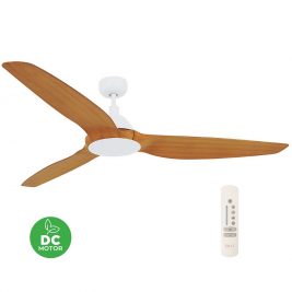 LUCCI AIR AIRFUSION TYP A 211011 60“ bílá/dřevo Teak Reverzní stropní ventilátor