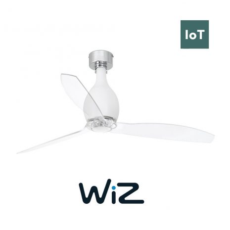 FARO MINI ETERFAN 32025W 50,4“ matná bílá/transparentní Reverzní stropní ventilátor WiZ