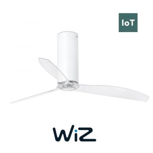 FARO TUBE FAN 32034W 50,4“ matná bílá/transparentní Reverzní stropní ventilátor WiZ