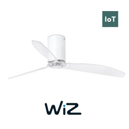 FARO MINI TUBE FAN 32039W 50,4“ matná bílá/transparentní Reverzní stropní ventilátor WiZ